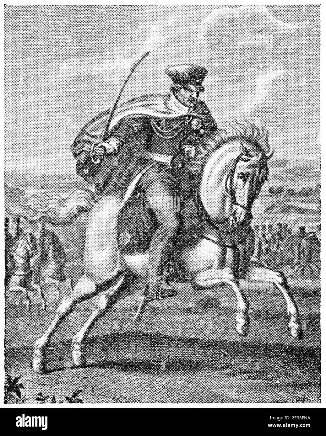 Gebhard Leberecht von Bluecher (1813). Illustrazione del 19 ° secolo. Germania. Sfondo bianco. Foto Stock