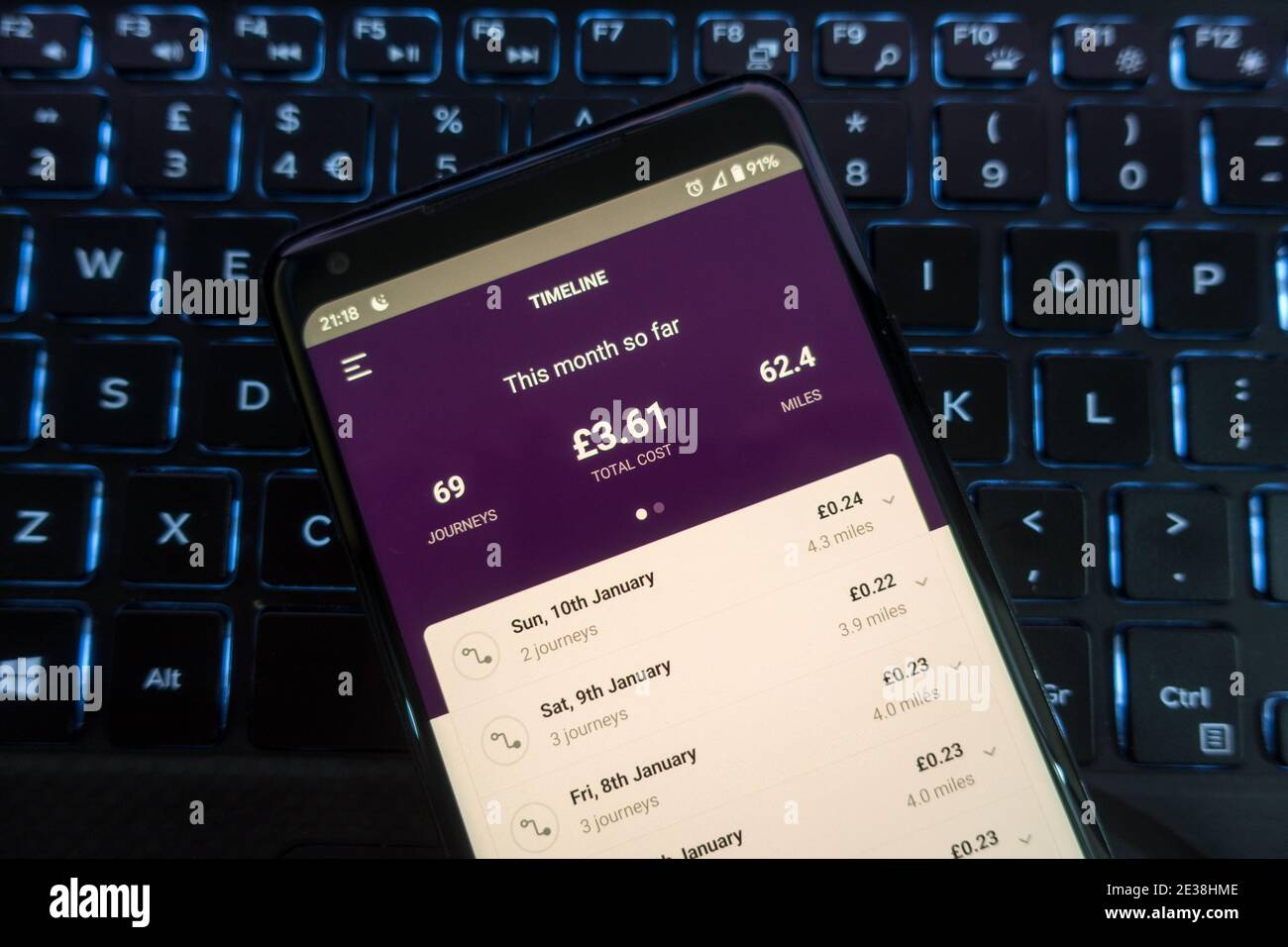 Assicurazione paga per miglio Foto Stock