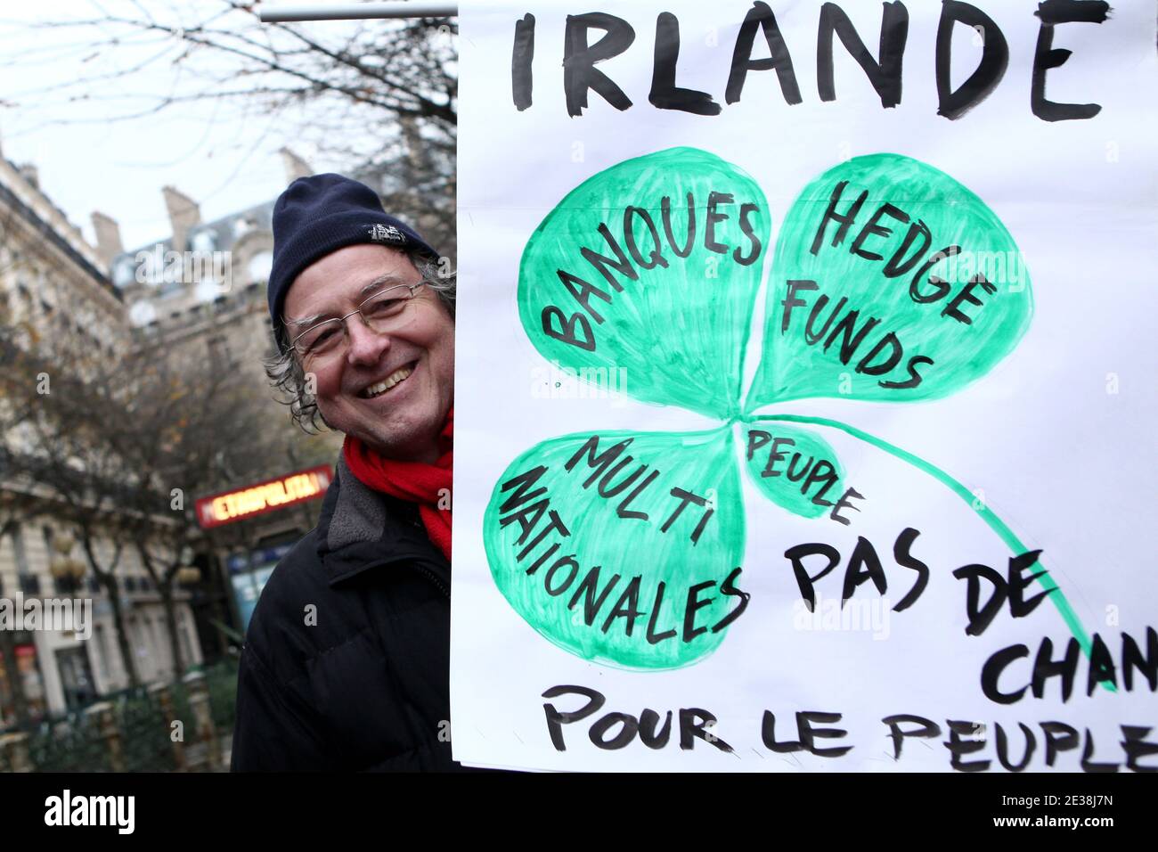 Incontro di solidarietà con il popolo irlandese, il 27 novembre 2010, a Parigi, Francia. Foto di Stephane Lemouton/ABACAPRESS.COM Foto Stock