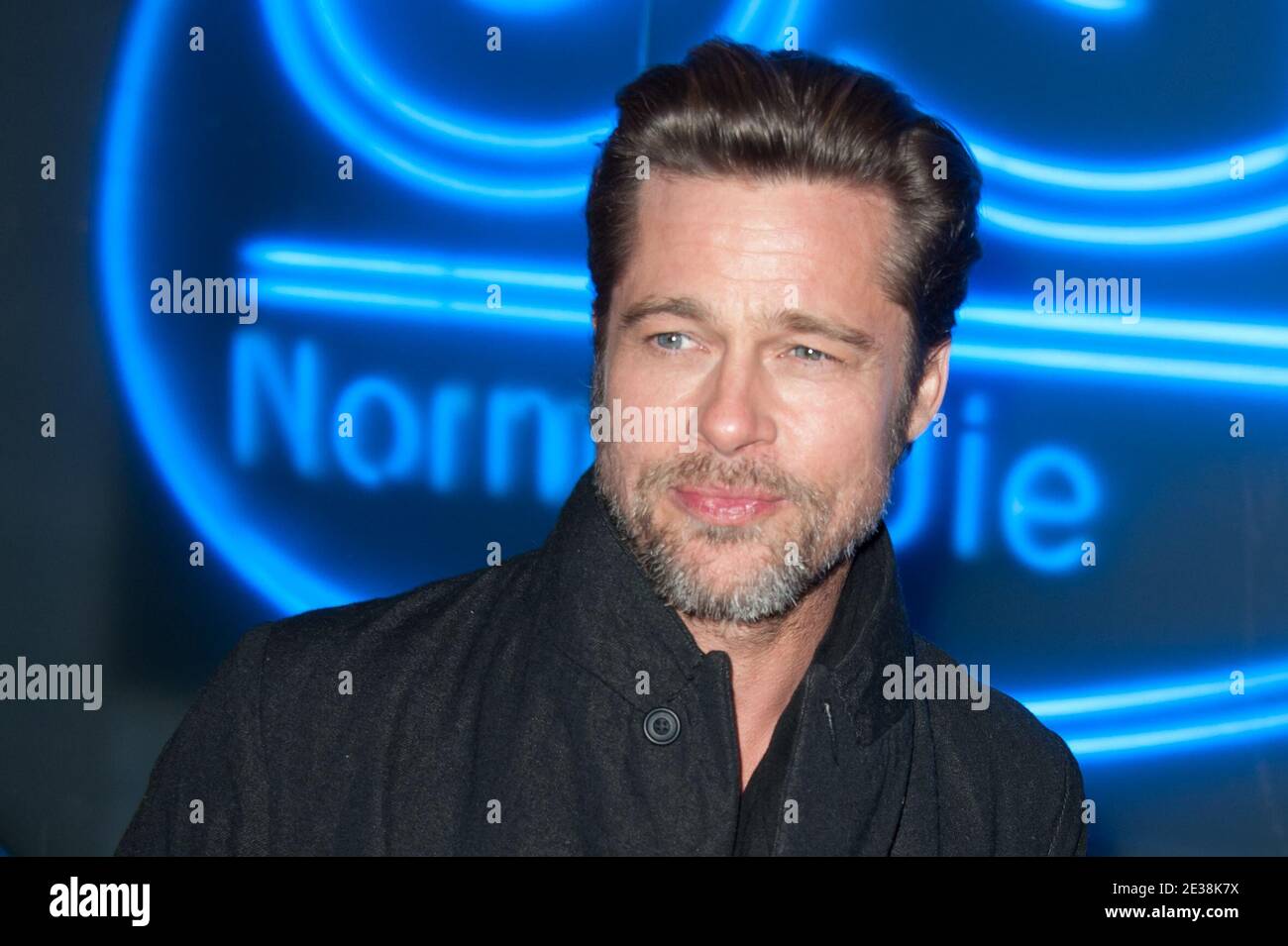 Brad Pitt arriva per la prima francese del film d'animazione 'Megamind' al teatro UGC Normandie di Parigi, Francia, il 29 novembre 2010. Foto di Nicolas Genin/ABACAPRESS/COM Foto Stock