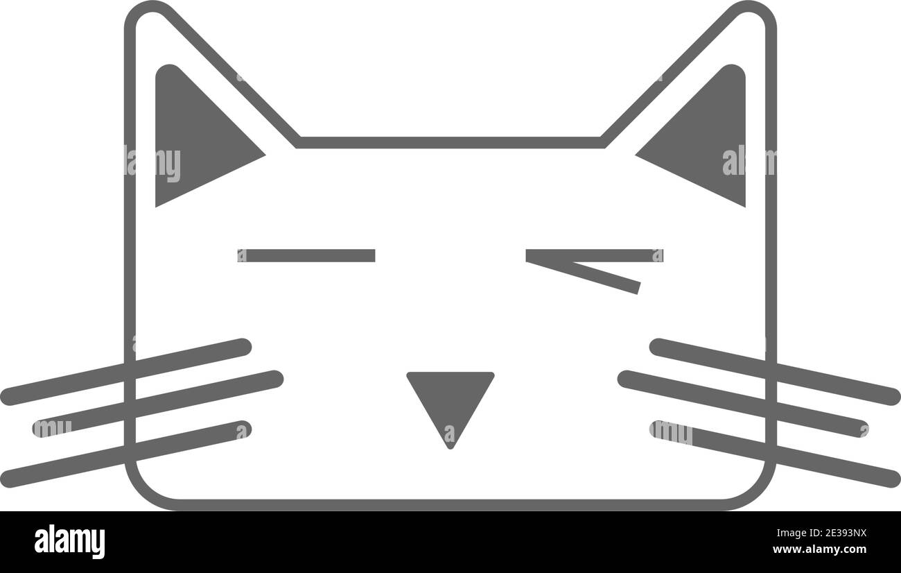 Modello vettoriale di illustrazione del logo dell'icona Cat Illustrazione Vettoriale
