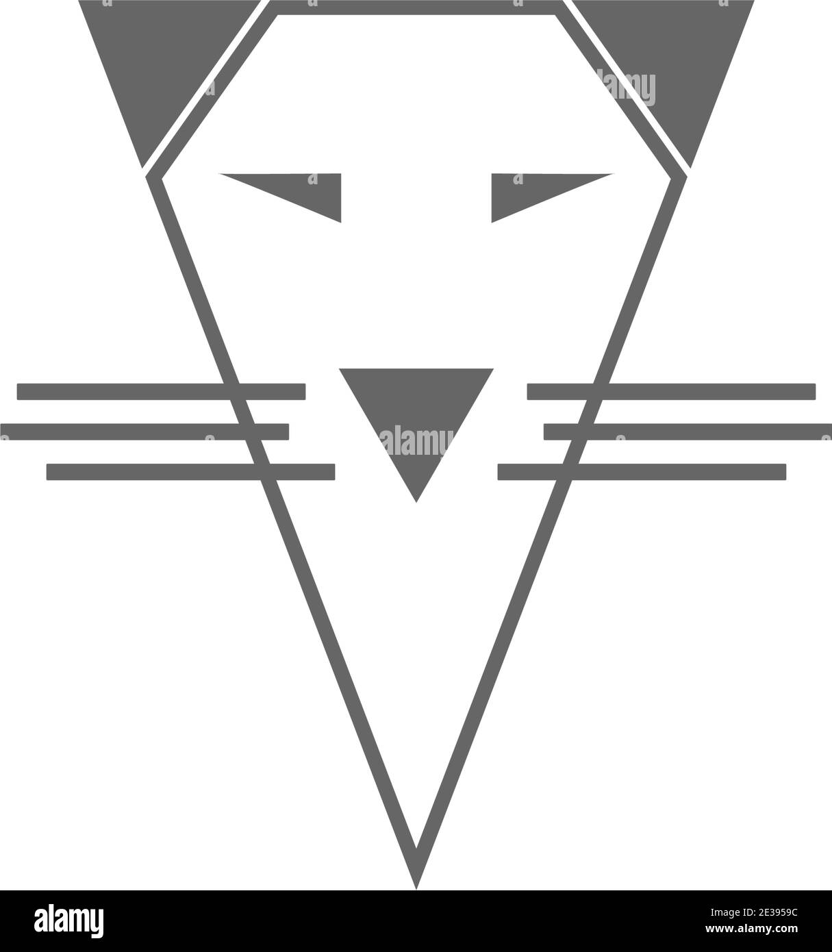 Modello vettoriale di illustrazione del logo dell'icona Cat Illustrazione Vettoriale