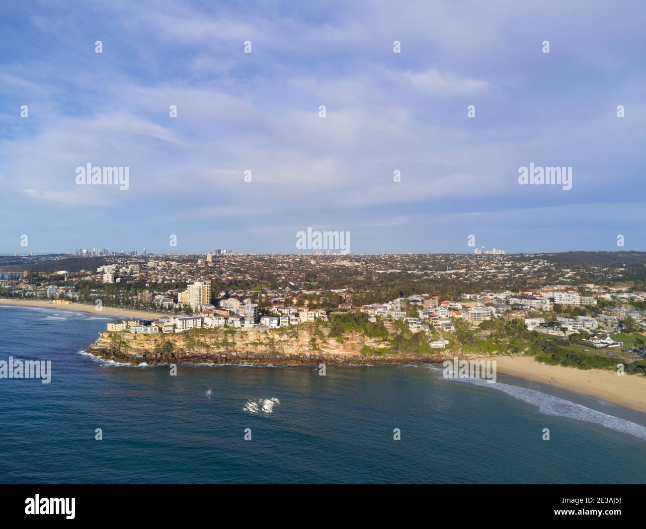 Aereo di Freshwater Beach sobborghi settentrionali di Sydney Australia Foto Stock