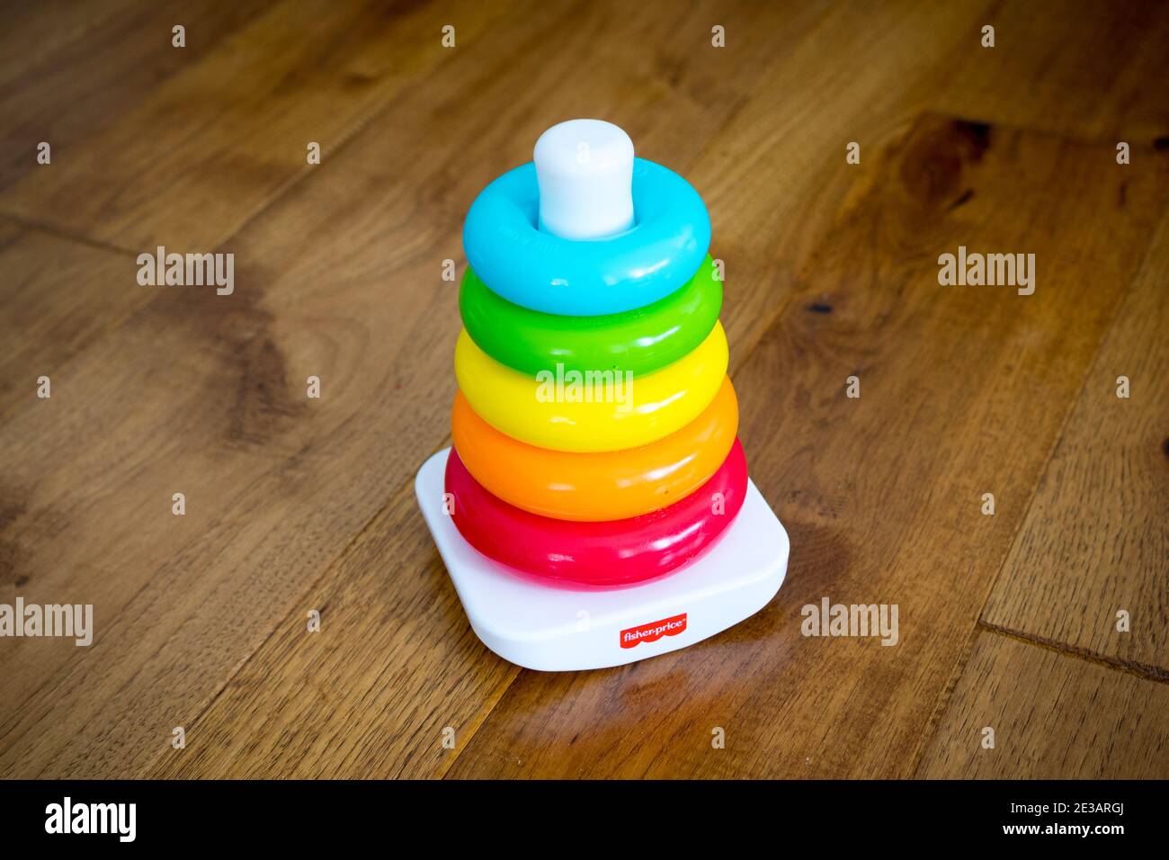 Un giocattolo Fisher-Price Rock-a-Stack. Foto Stock