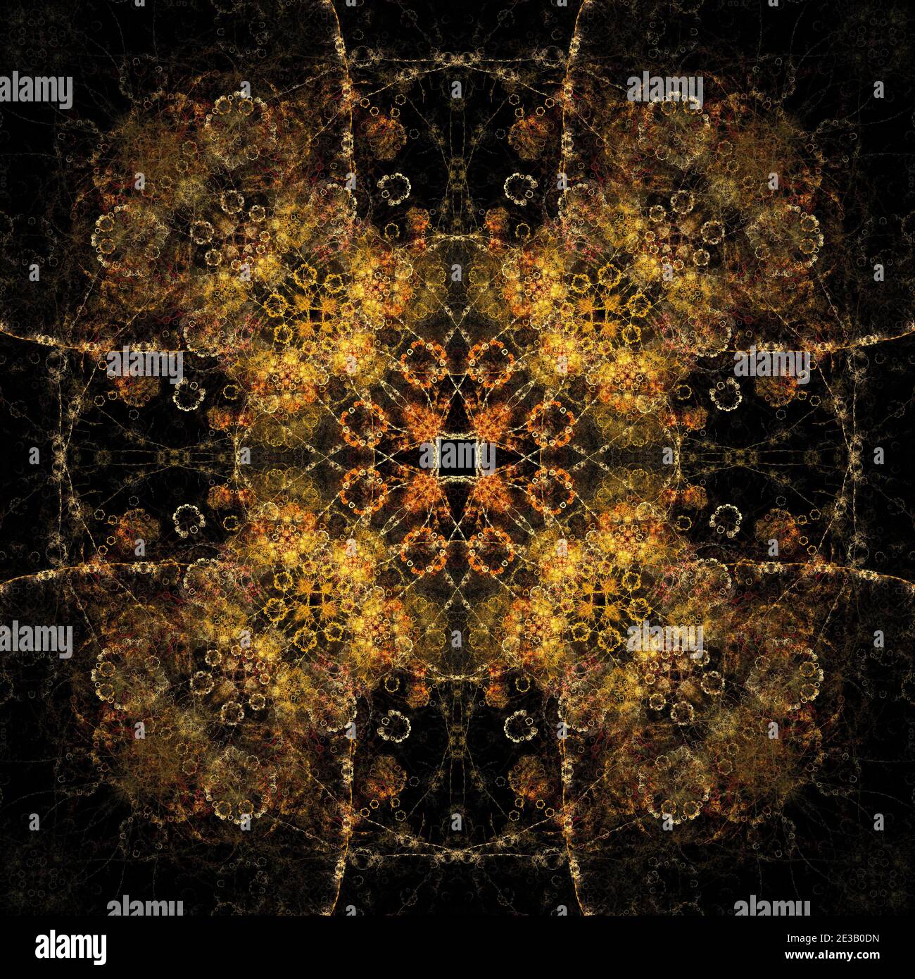 Croce Gotica / medievale Abstract Flame Fractal Design Foto Stock