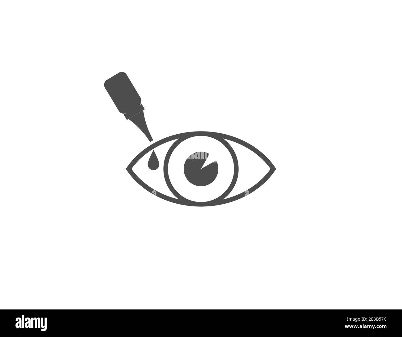 Goccia, collirio, icona della medicina. Illustrazione vettoriale, piatta. Illustrazione Vettoriale