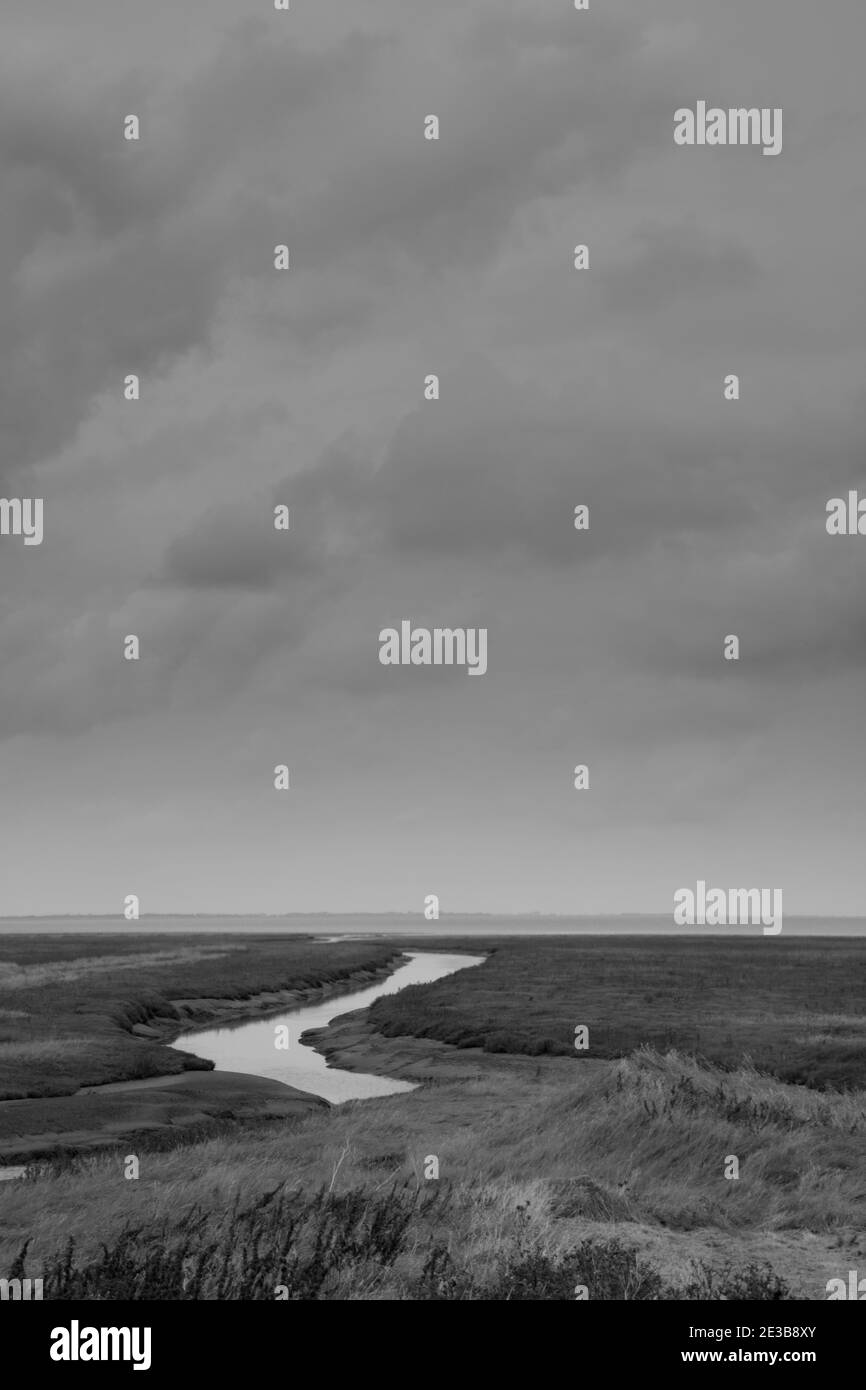 Avvocate’s Creek, The Wash, Lincolnshire, Inghilterra, Regno Unito Foto Stock