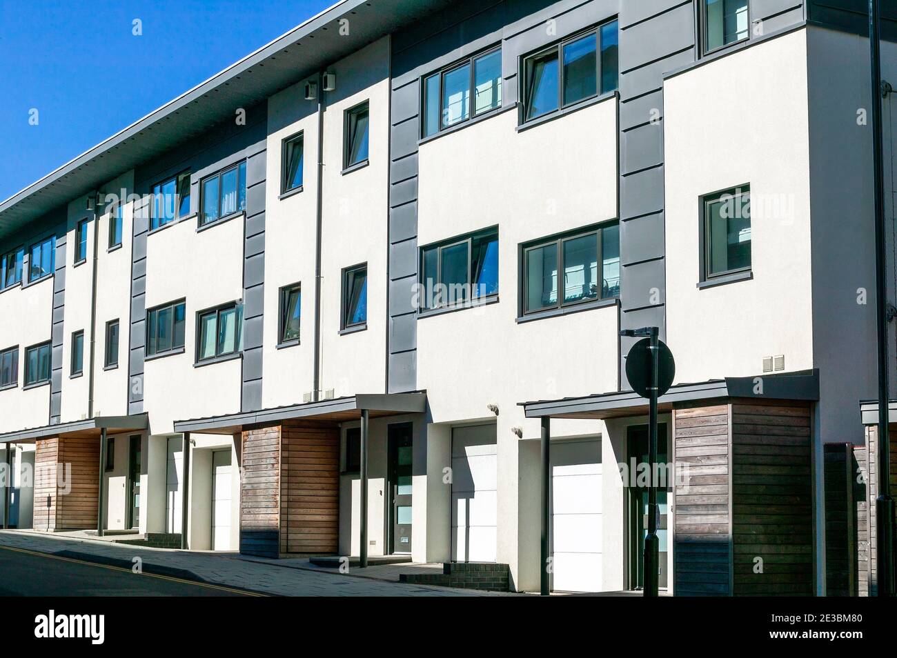 Nuove case a schiera e appartamenti in Inghilterra UK, foto stock Foto Stock