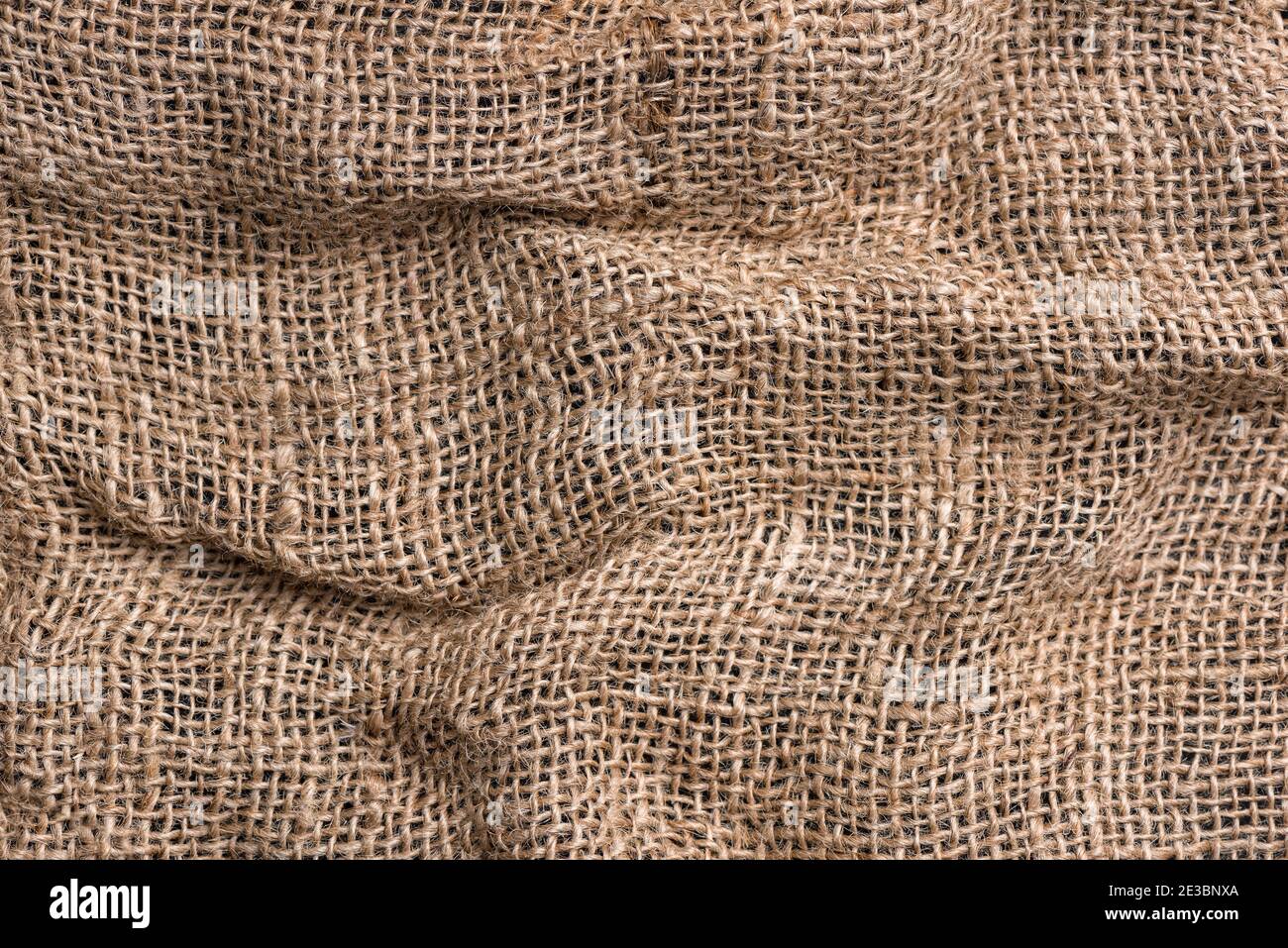 Vecchia tessitura sackcloth per lo sfondo. Tela di lino Foto Stock