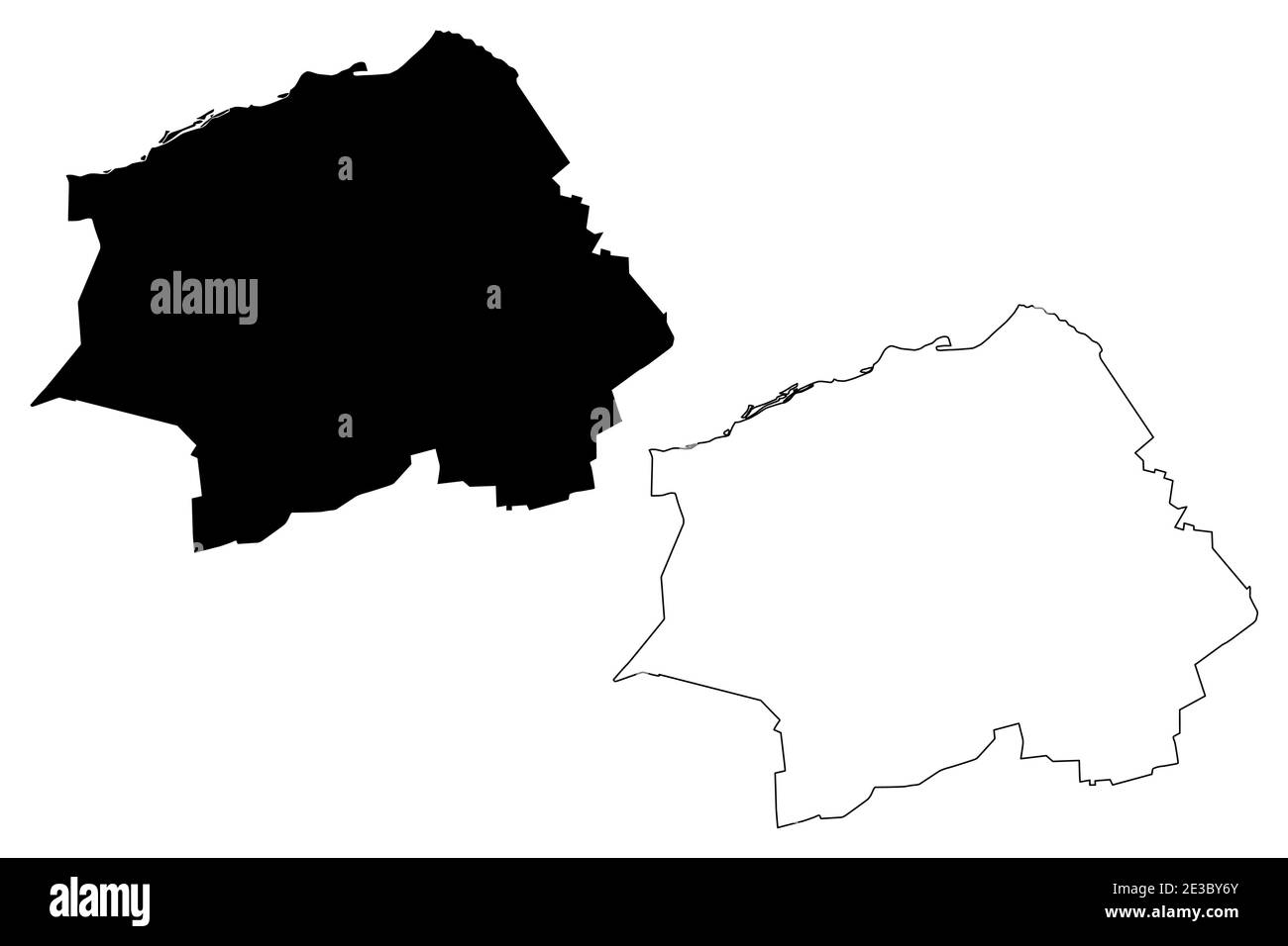 Petersburg City County, Commonwealth of Virginia (città indipendente, contea degli Stati Uniti, Stati Uniti d'America, Stati Uniti, Stati Uniti, Stati Uniti), illustrazione vettoriale mappa, scr Illustrazione Vettoriale
