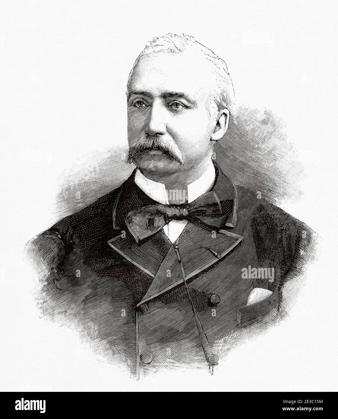 Felix François Faure (1841-1899), presidente della repubblica francese, che morì improvvisamente il 16 febbraio, in Francia. Da la Ilustracion Española y americana 1895 Foto Stock