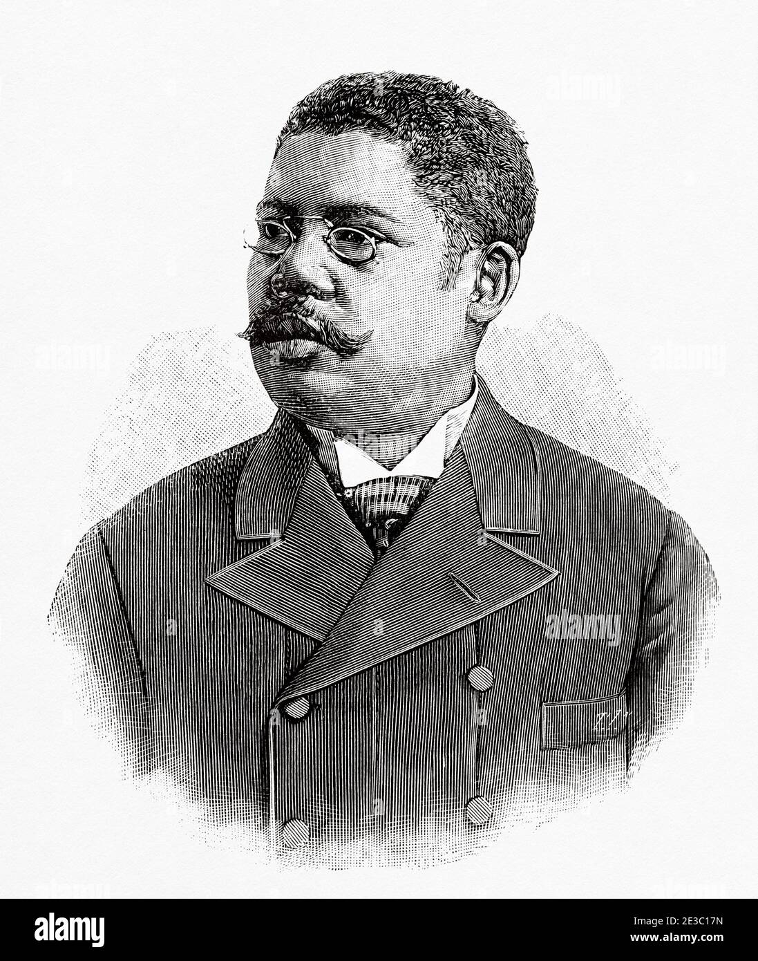 Capi rivoluzionari a Cuba. Juan Gualberto Gómez Ferrer (1854 – 1933) è stato un politico patriottico, giornalista e leader dei cubani afro-americani, che ha eccelluto nella lotta per l'indipendenza cubana e durante il periodo repubblicano tra il 1901 e il 1933. Cuba. Da la Ilustracion Española y americana 1895 Foto Stock