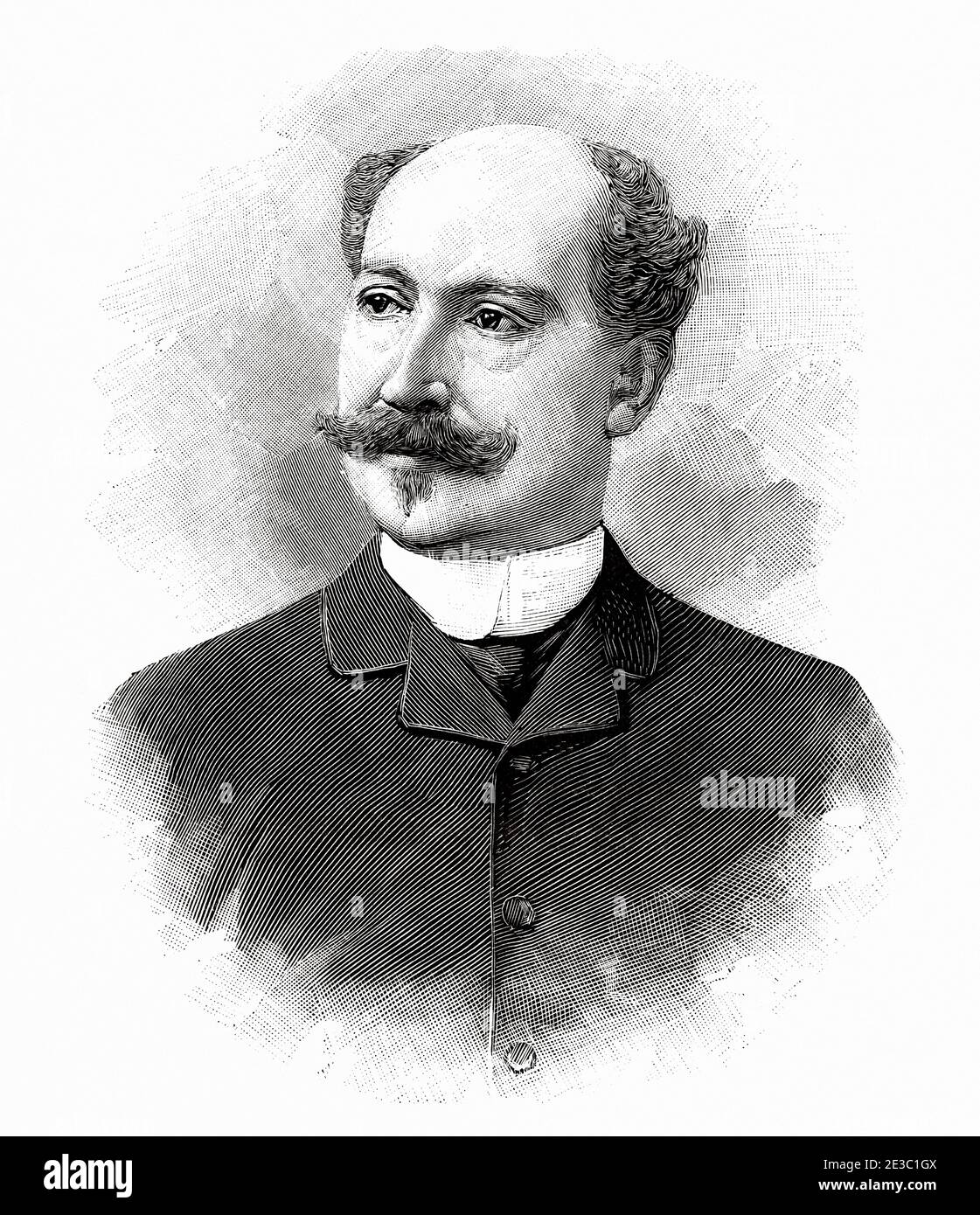 Pierre Joseph Edmond Magnier (1841-1906) è stato un giornalista francese del XIX secolo. Francia, Europa. Da la Ilustracion Española y americana 1895 Foto Stock