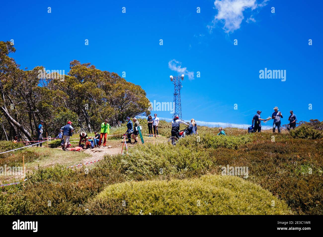 Victorian Downhill Series Mt Buller - Race Day Foto Stock