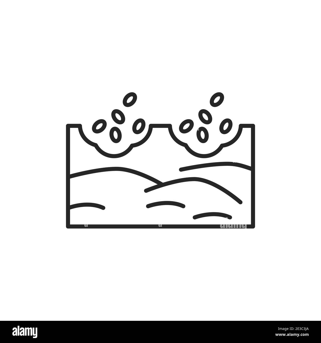 Icona della linea di colore dei semi di piantatura. Pittogramma per pagina web, app mobile, promo. Illustrazione Vettoriale