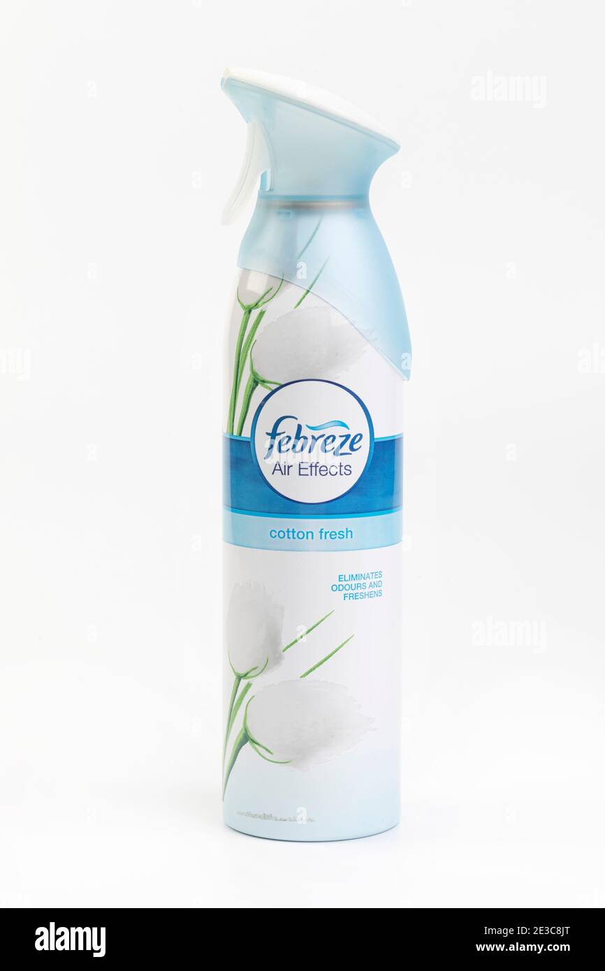 Una lattina di Febreze Air effetti deodorante per tessuti Foto Stock