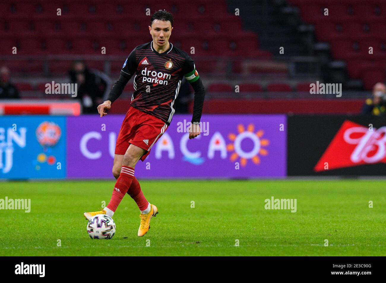 AMSTERDAM, PAESI BASSI - GENNAIO 17: Steven Berghuis di Feyenoord durante la partita olandese di Eredivisie tra Ajax e Feyenoord alla Johan Cruijff Arena Foto Stock