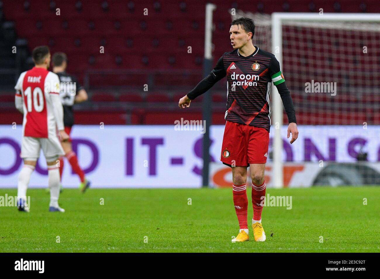 AMSTERDAM, PAESI BASSI - GENNAIO 17: Steven Berghuis di Feyenoord durante la partita olandese di Eredivisie tra Ajax e Feyenoord alla Johan Cruijff Arena Foto Stock