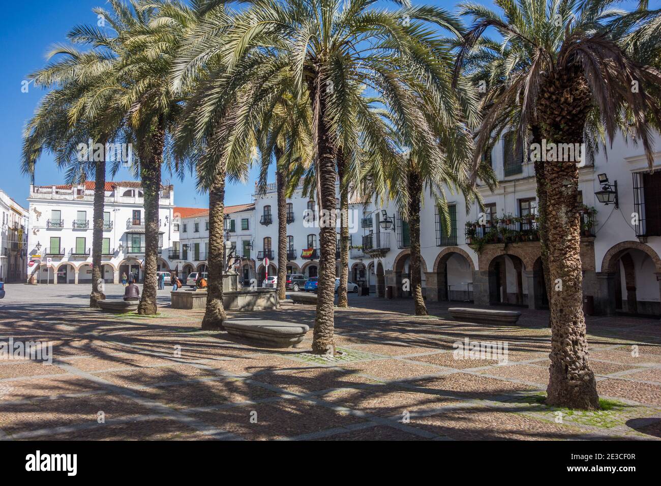 Zafra è una città moresca della provincia di Badajoz, Estremadura, Spagna, la capitale di Zafra - Río Bodión, città natale del maestro di scacchi Fray Ruy Lopez. Foto Stock