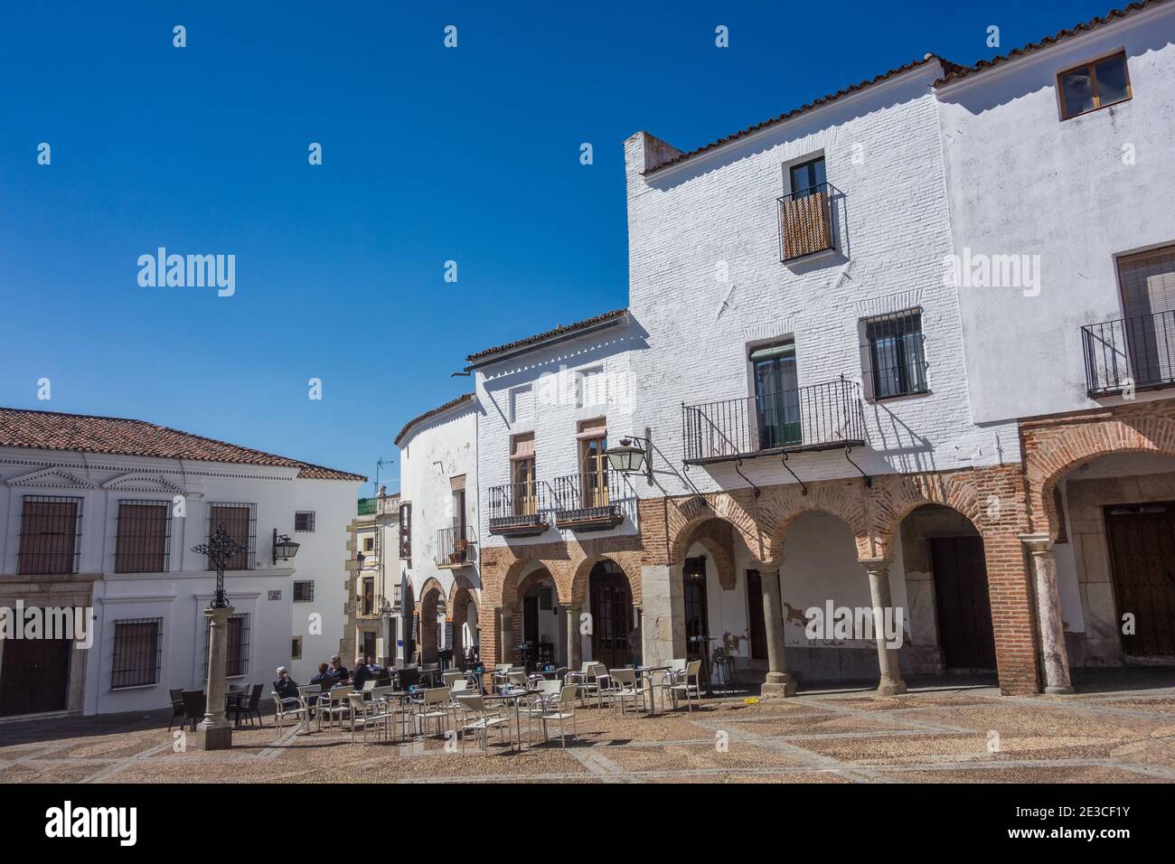 Zafra è una città moresca della provincia di Badajoz, Estremadura, Spagna, la capitale di Zafra - Río Bodión, città natale del maestro di scacchi Fray Ruy Lopez. Foto Stock