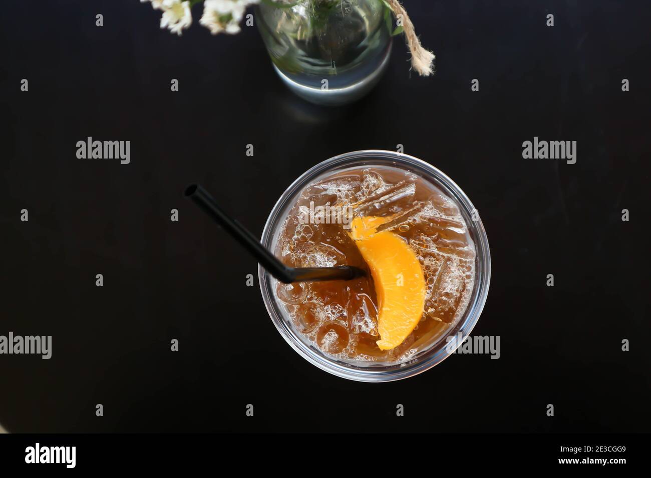 tè al limone o al mango, tè freddo Foto Stock