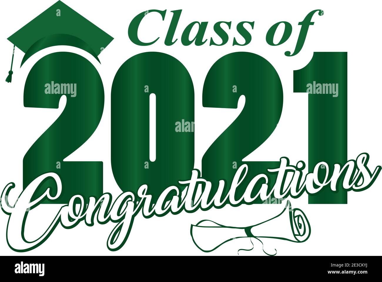 Congratulazioni laurea di classe 2021 Foto Stock