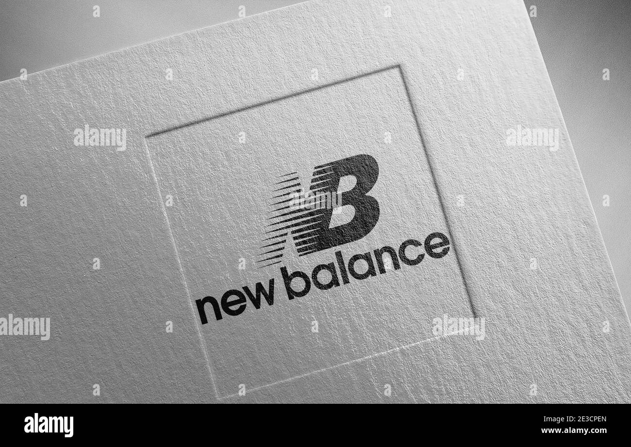 nuova illustrazione della grana della carta con il logo balance Foto Stock