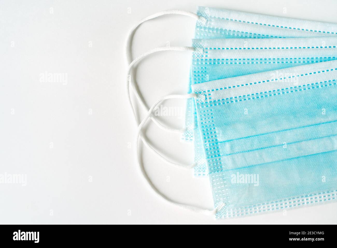 Maschera medica COVID. Maschera di sicurezza con protezione coronavirus, per il tuo design Foto Stock