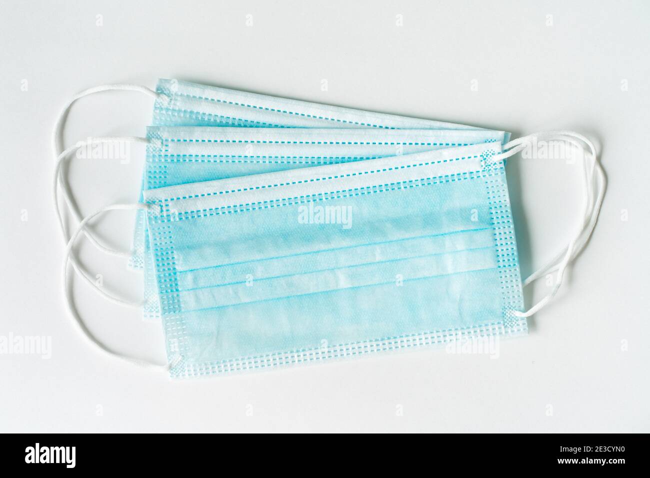 Maschera medica COVID. Maschera di sicurezza con protezione coronavirus, per il tuo design Foto Stock