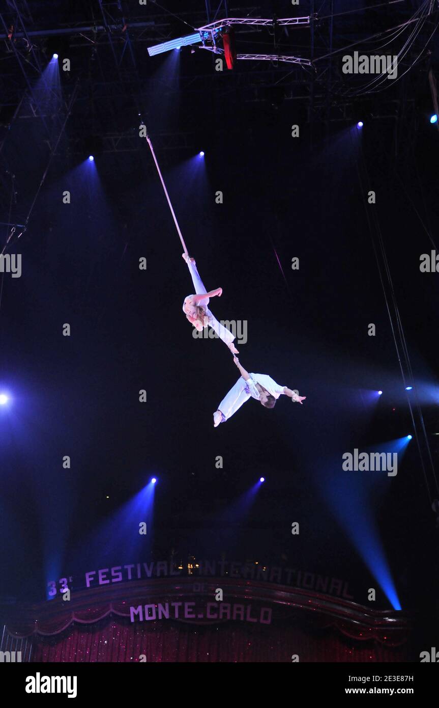 Atmosfera durante la cerimonia di chiusura del 33° Festival Internazionale del Circo di Monte Carlo, a Monaco il 20 gennaio 2009. Foto di Charly Gallo/piscina/ABACAPRESS.COM Foto Stock