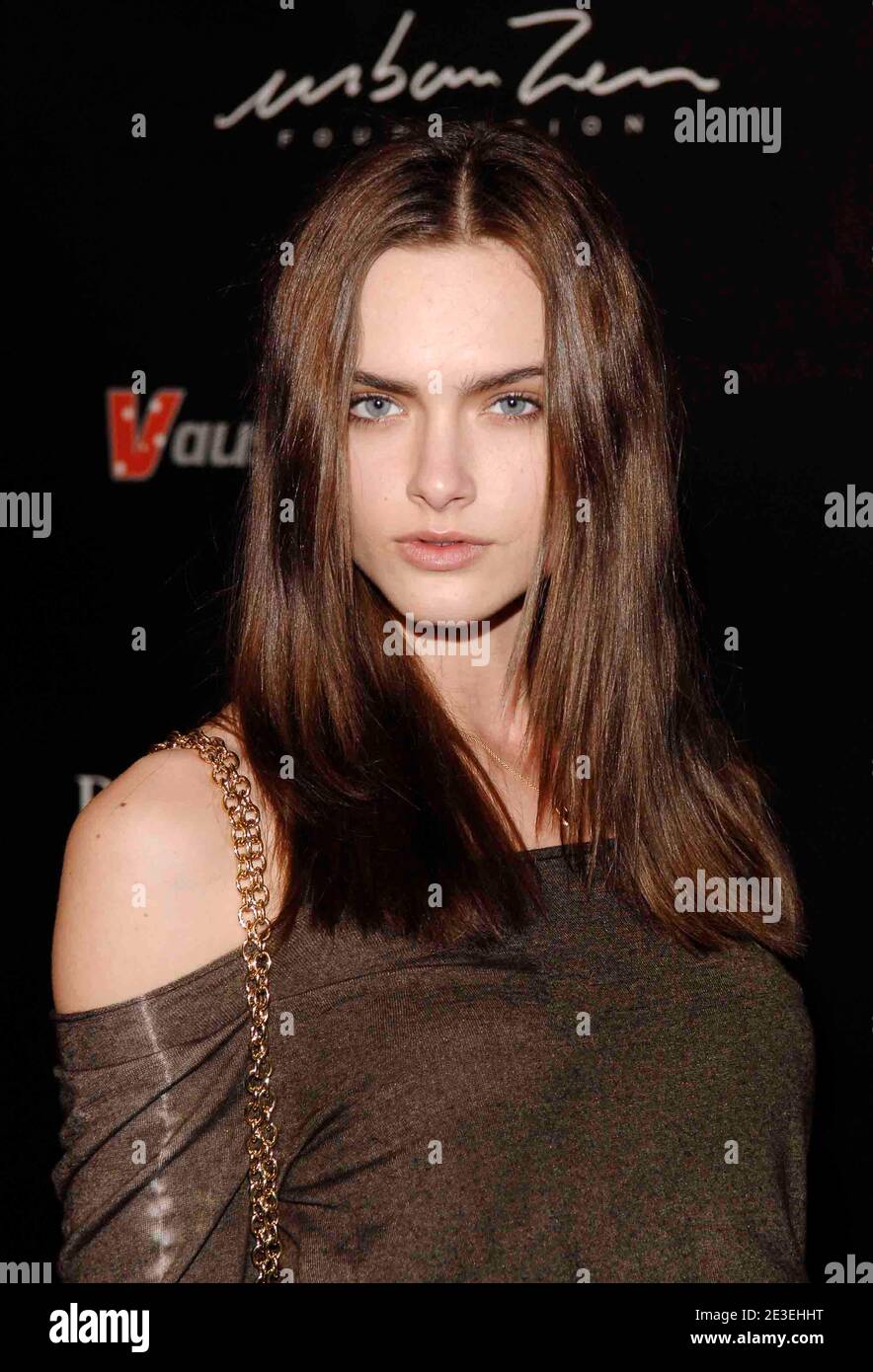 Modello Zuzana Gregorea in arrivo a Russell James & teNeues lancio di 'Russell James' allo Stephen Weiss Studio di New York City, NY, USA il 28 gennaio 2009. Foto di Donna Ward/ABACAPRESS.COM Foto Stock