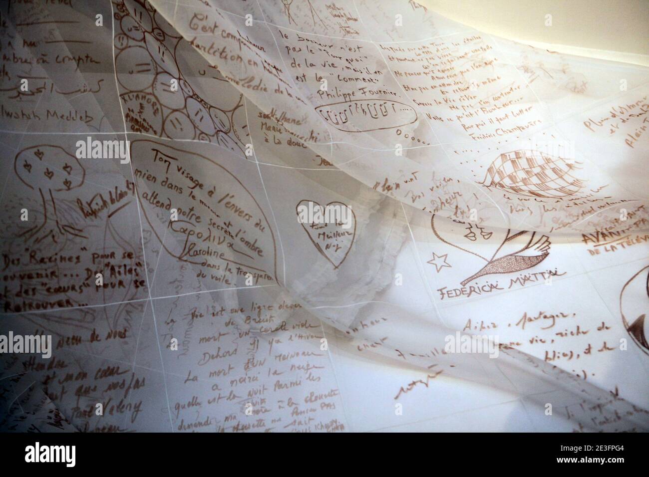 Lancio della mostra di Franck Sorbier 'la couture corps et ame' tenutasi presso il 'Mustee des tissus' di Lione, Francia, il 17 marzo 2009. Foto di Vincent Dargent/ABACAPRESS.COM Foto Stock