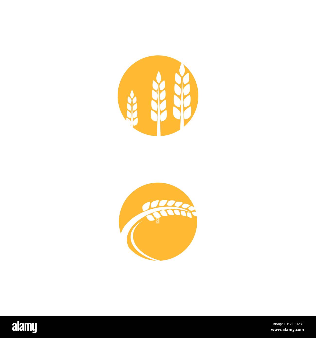 Tipo di simbolo vettoriale del modello del logo del grano Illustrazione Vettoriale