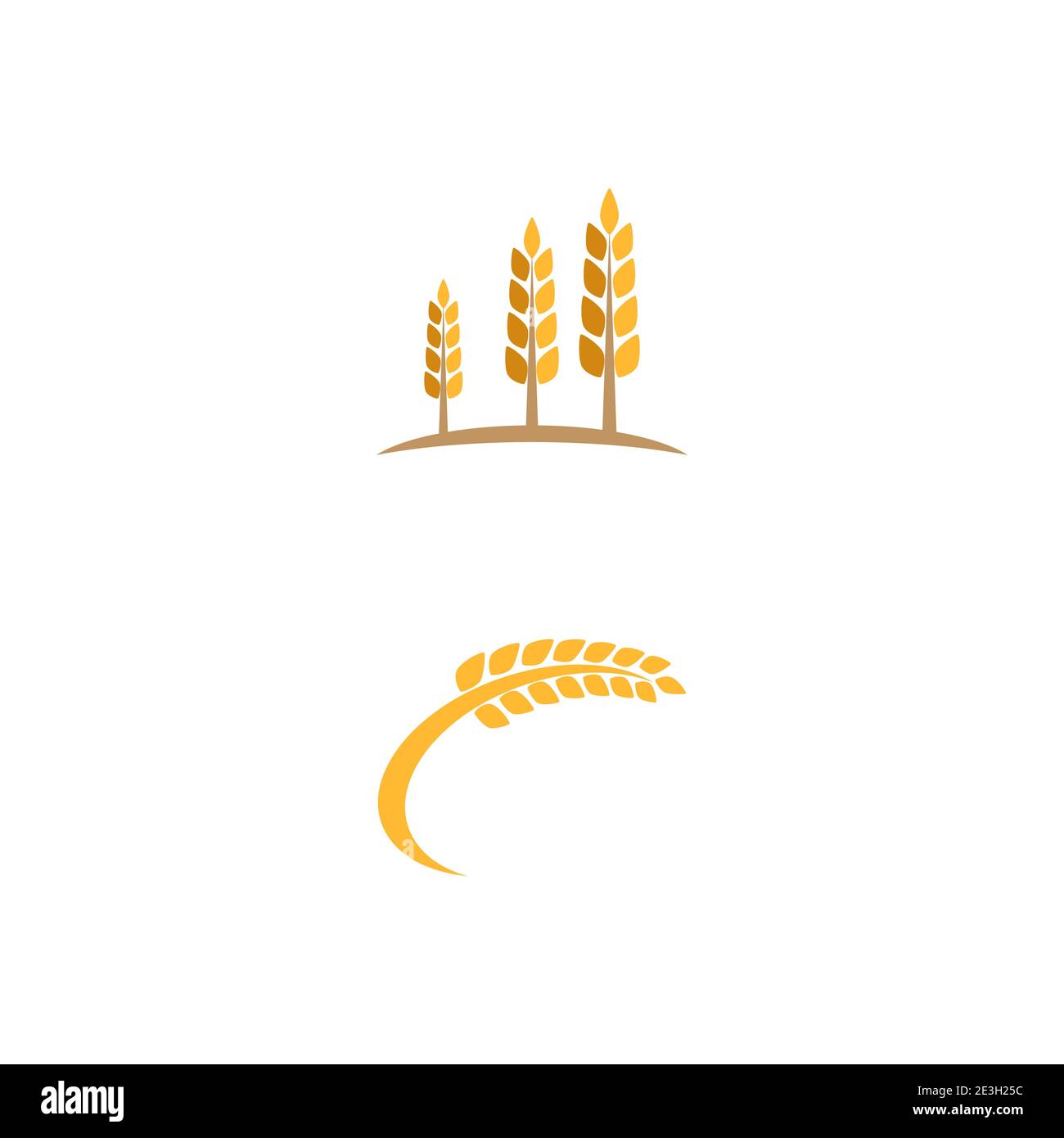 Tipo di simbolo vettoriale del modello del logo del grano Illustrazione Vettoriale