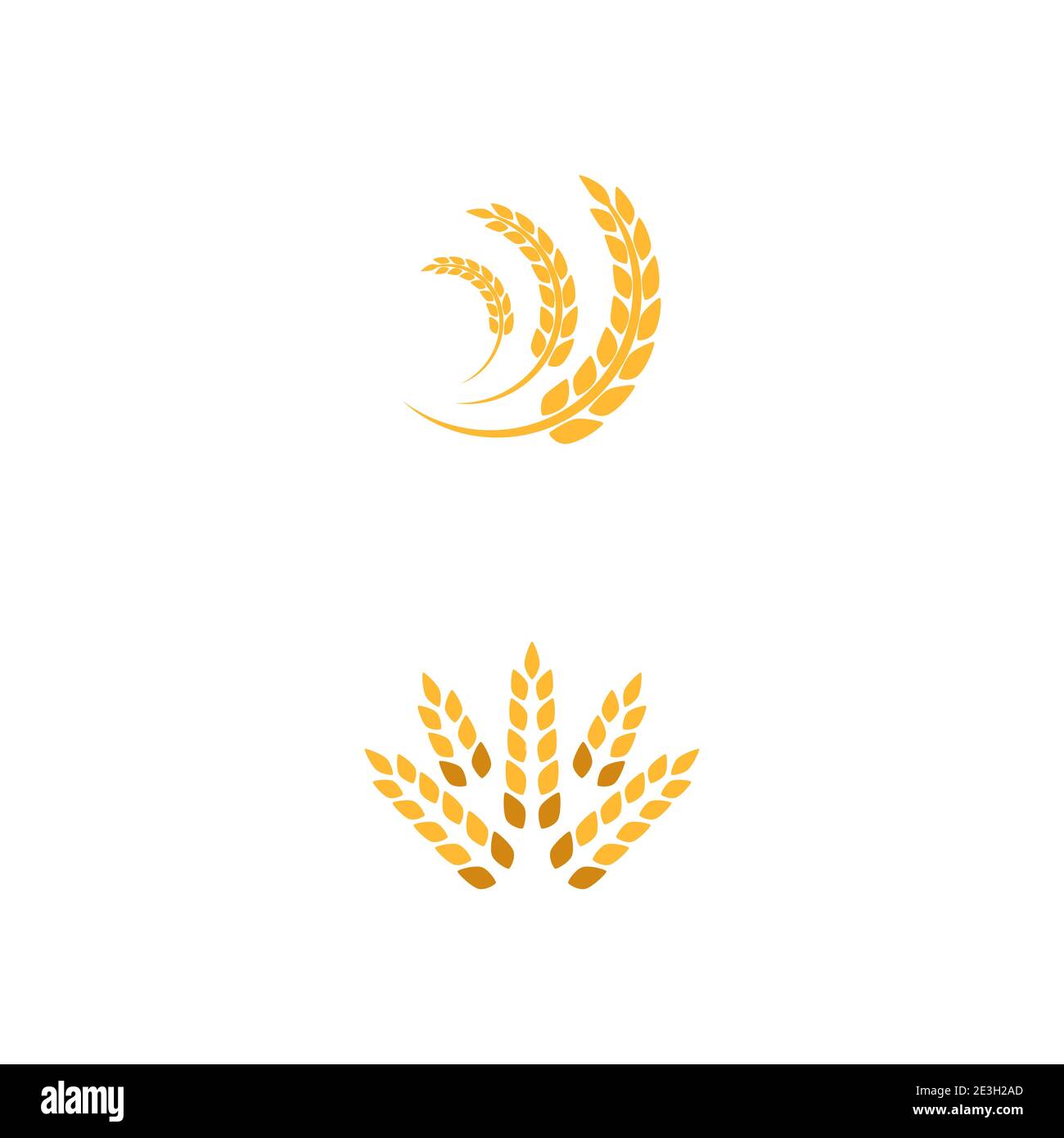 Tipo di simbolo vettoriale del modello del logo del grano Illustrazione Vettoriale