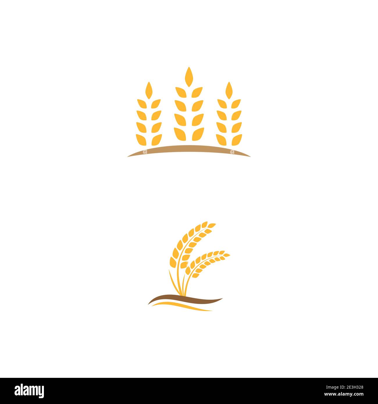 Tipo di simbolo vettoriale del modello del logo del grano Illustrazione Vettoriale