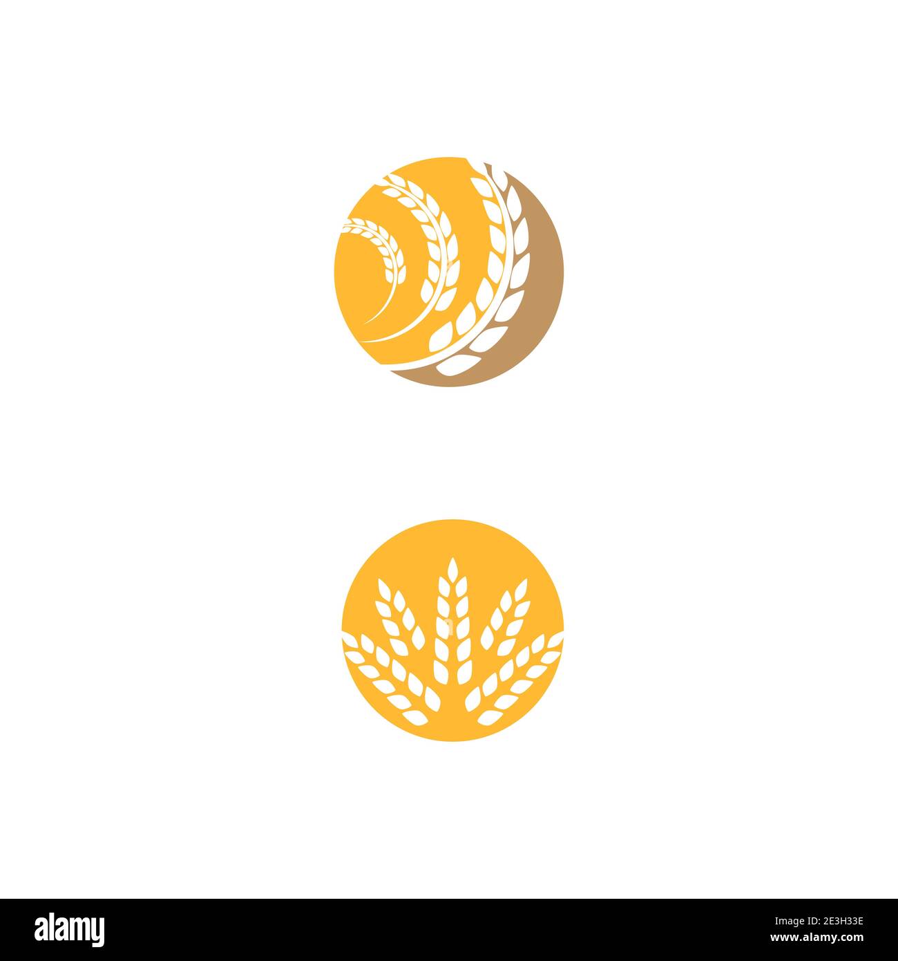 Tipo di simbolo vettoriale del modello del logo del grano Illustrazione Vettoriale