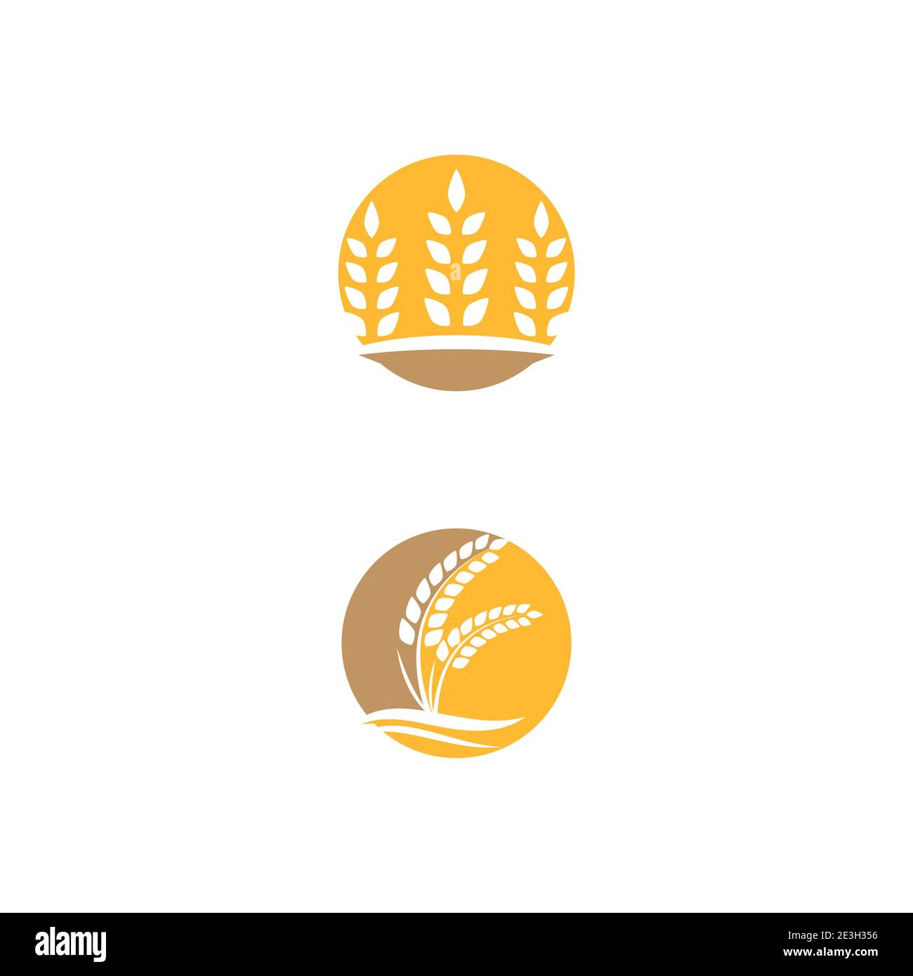 Tipo di simbolo vettoriale del modello del logo del grano Illustrazione Vettoriale