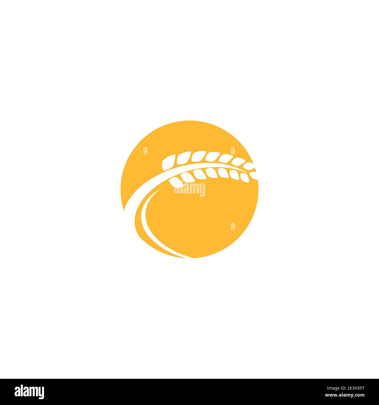 Tipo di simbolo vettoriale del modello del logo del grano Illustrazione Vettoriale