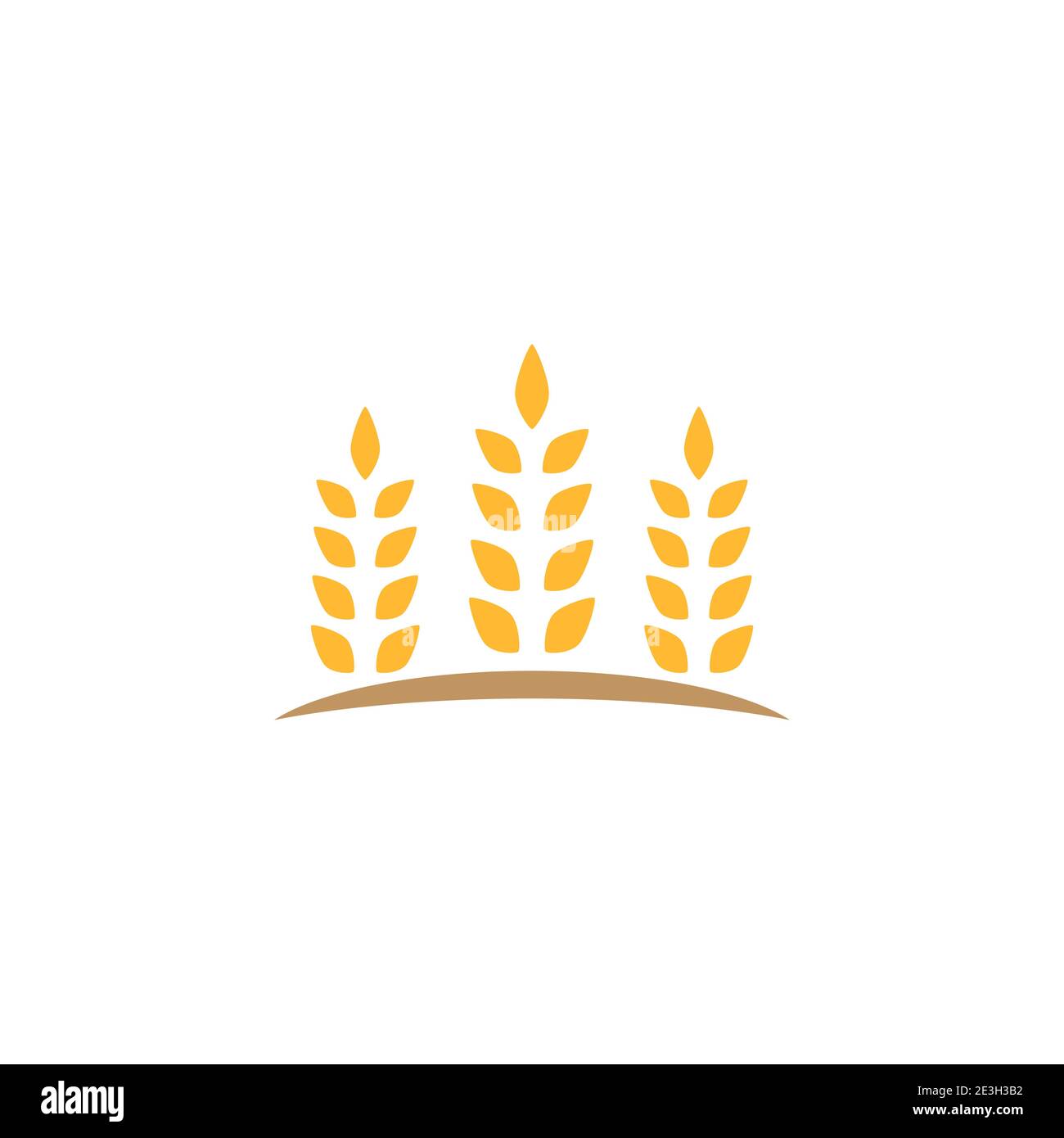 Tipo di simbolo vettoriale del modello del logo del grano Illustrazione Vettoriale