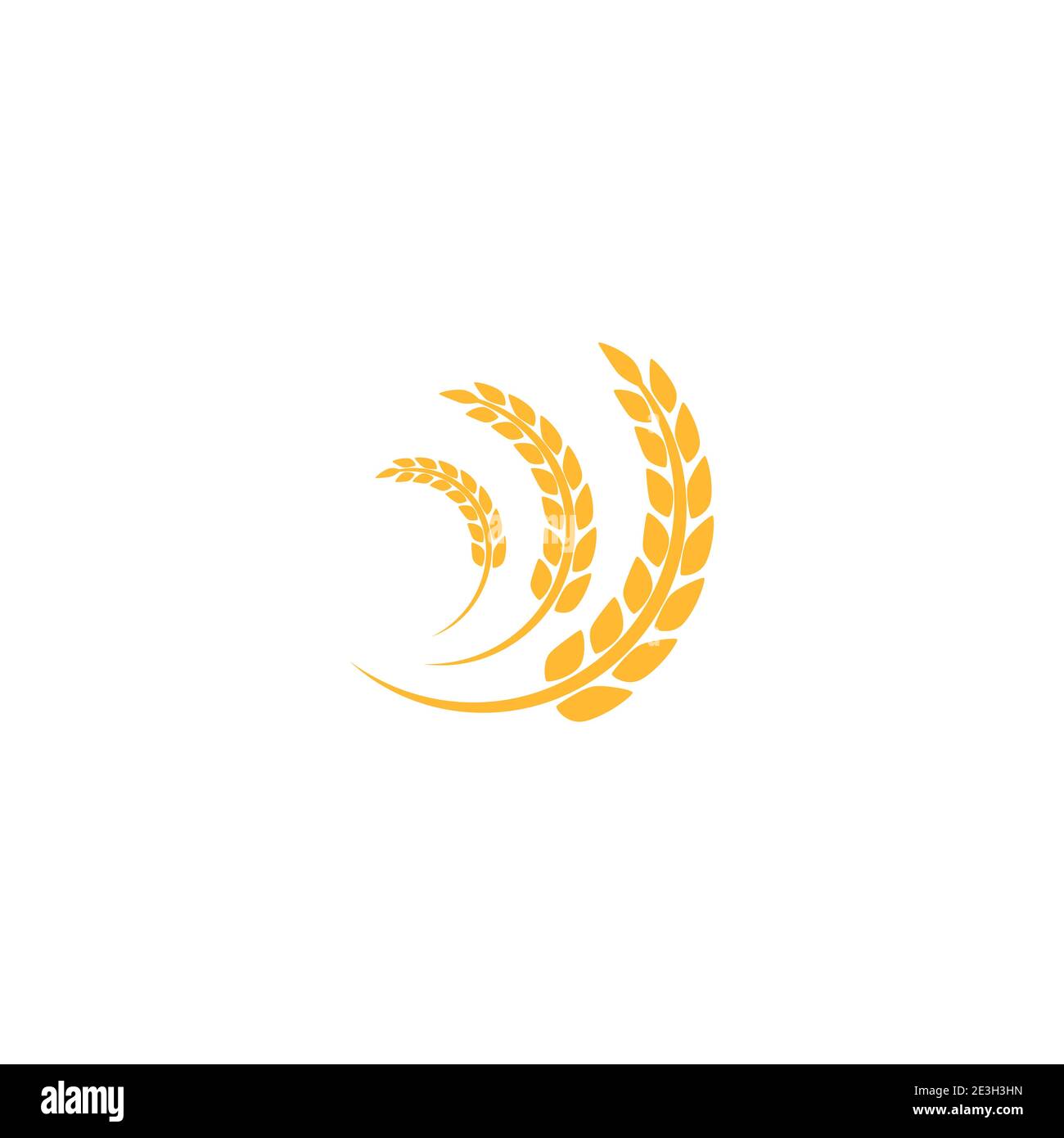 Tipo di simbolo vettoriale del modello del logo del grano Illustrazione Vettoriale