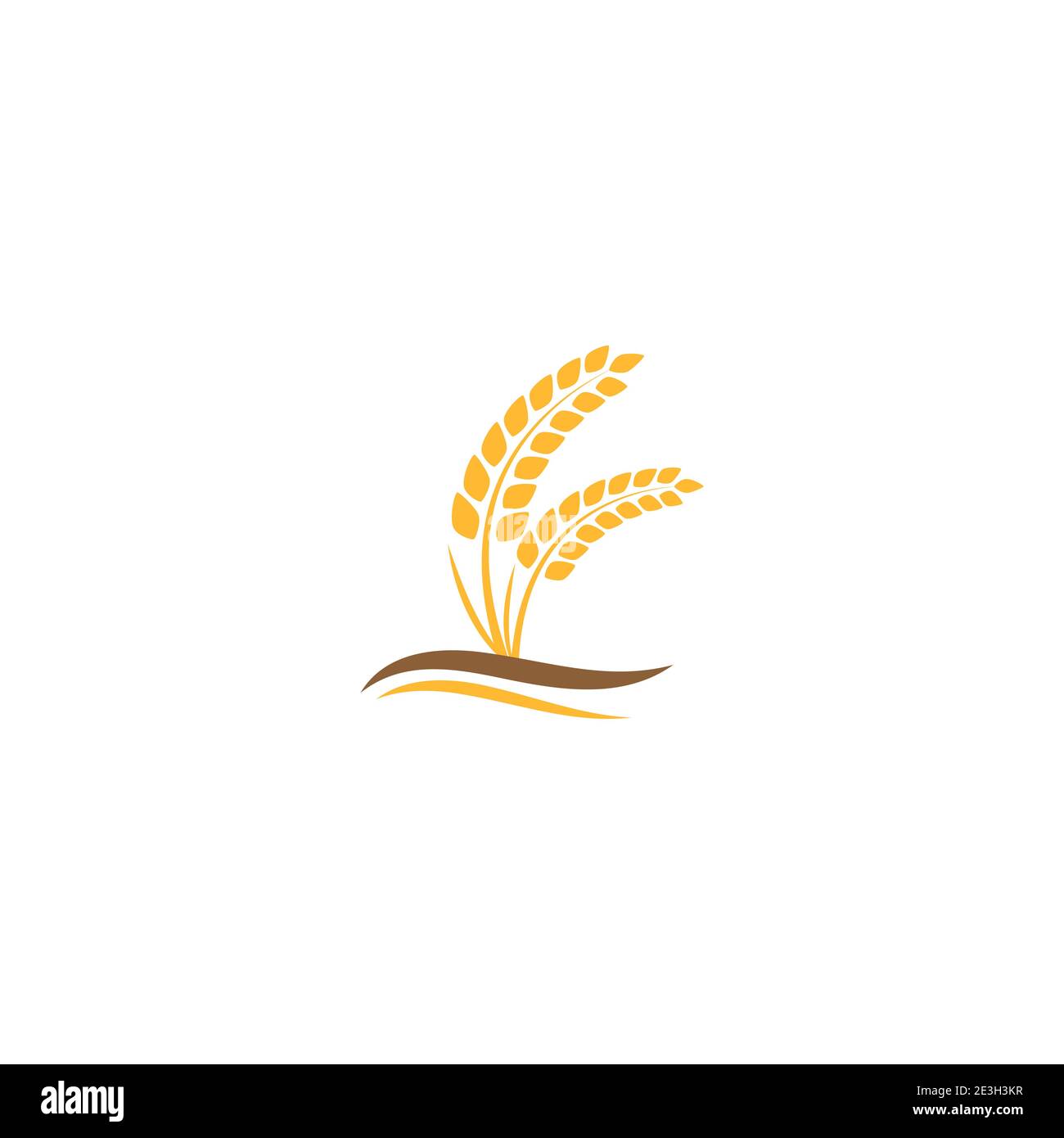 Tipo di simbolo vettoriale del modello del logo del grano Illustrazione Vettoriale