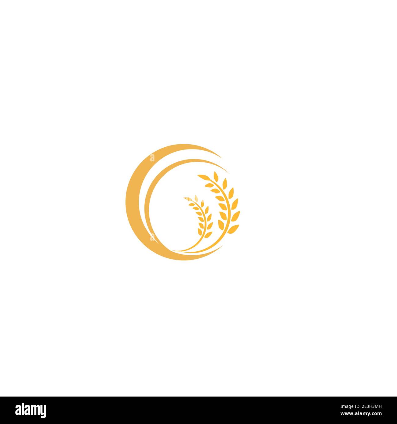 Tipo di simbolo vettoriale del modello del logo del grano Illustrazione Vettoriale