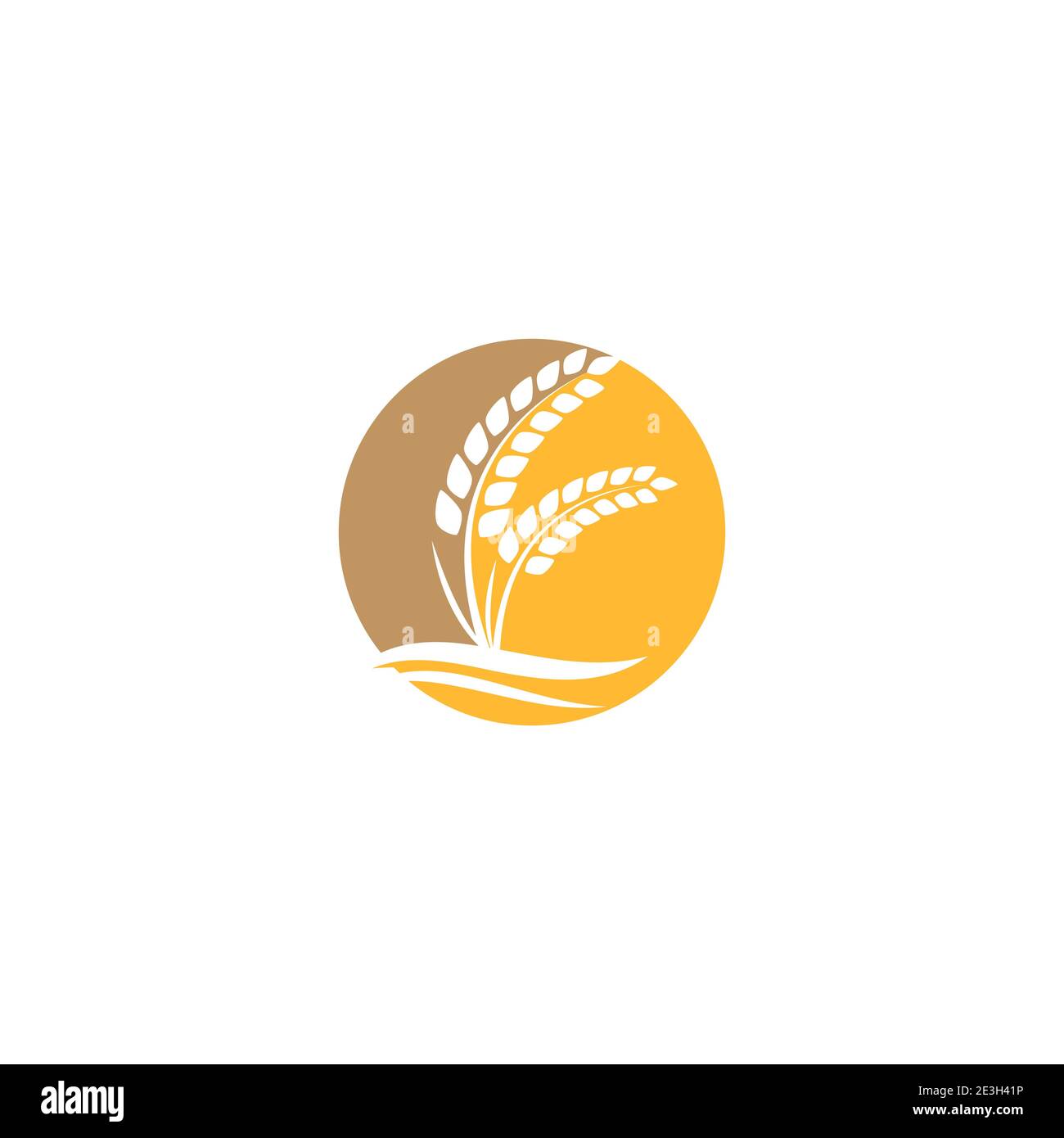 Tipo di simbolo vettoriale del modello del logo del grano Illustrazione Vettoriale