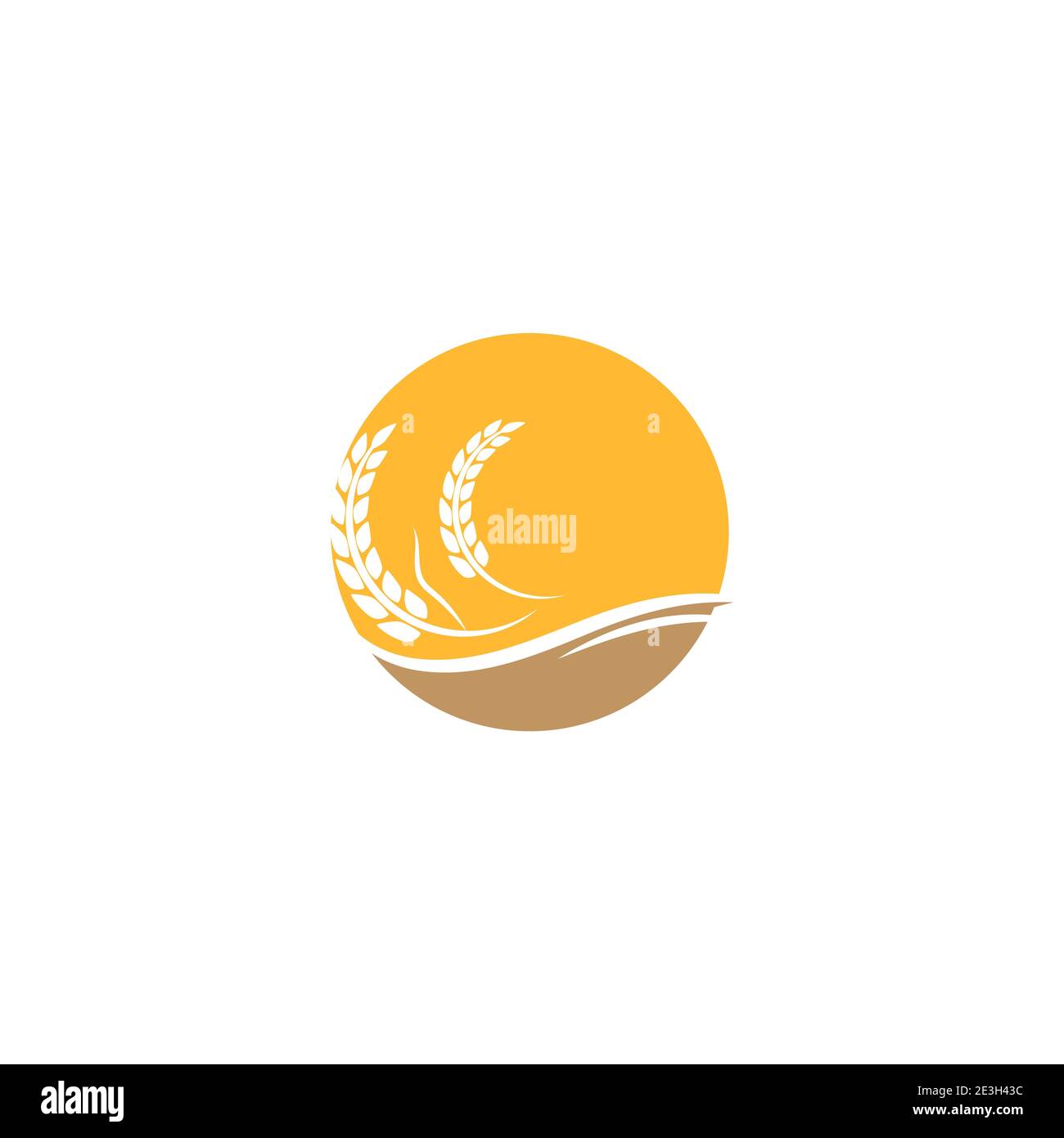 Tipo di simbolo vettoriale del modello del logo del grano Illustrazione Vettoriale