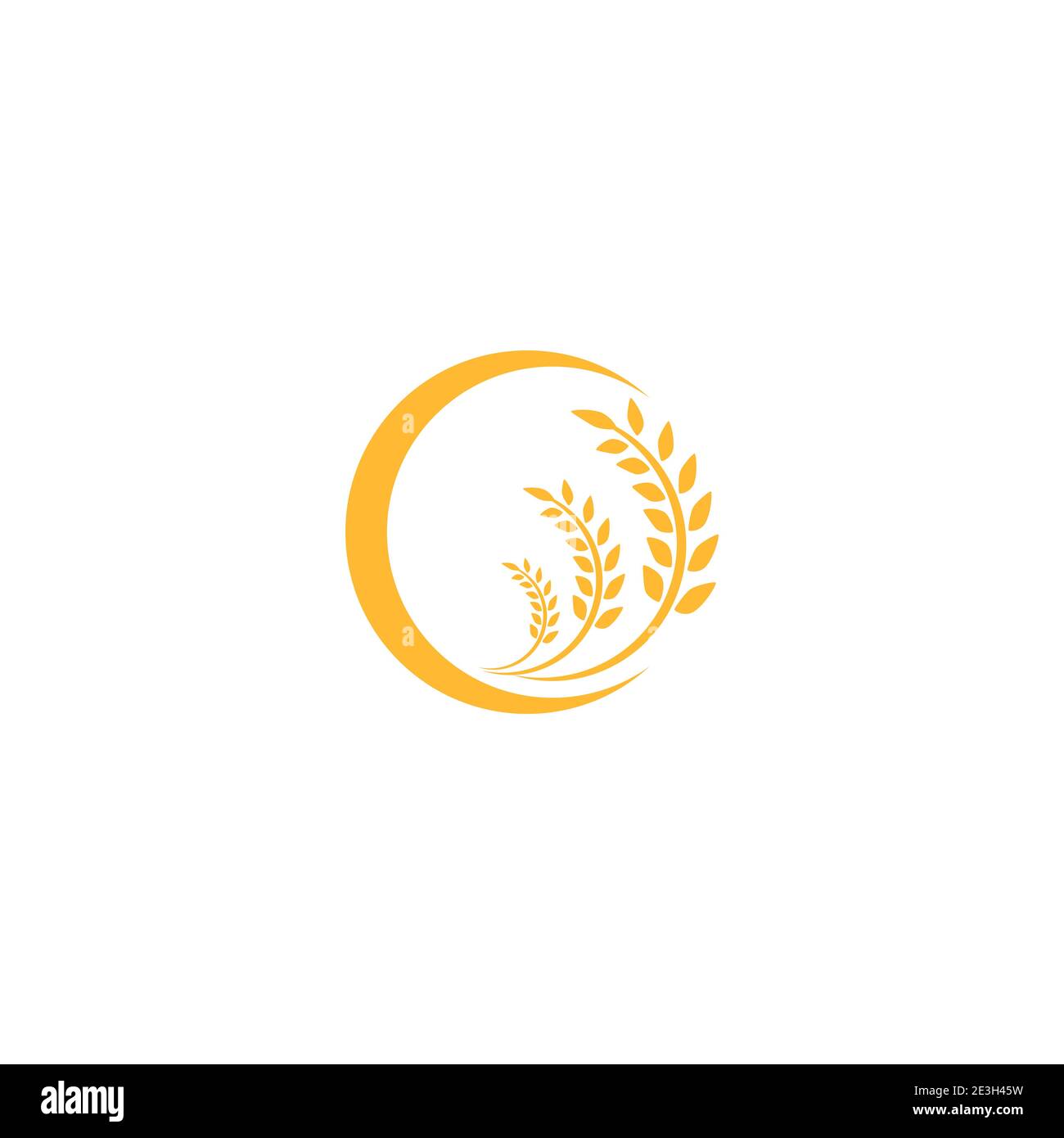 Tipo di simbolo vettoriale del modello del logo del grano Illustrazione Vettoriale