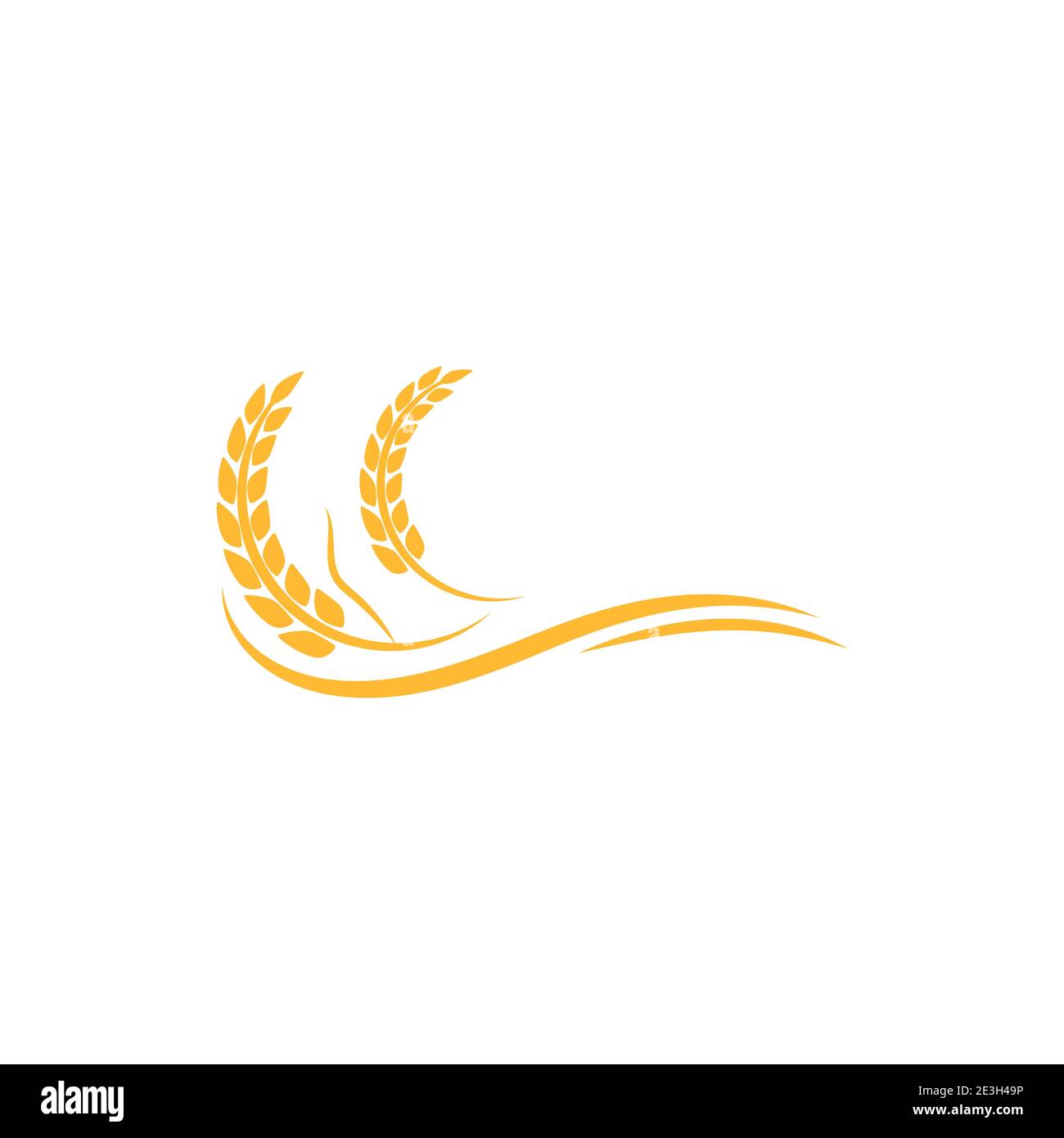 Tipo di simbolo vettoriale del modello del logo del grano Illustrazione Vettoriale