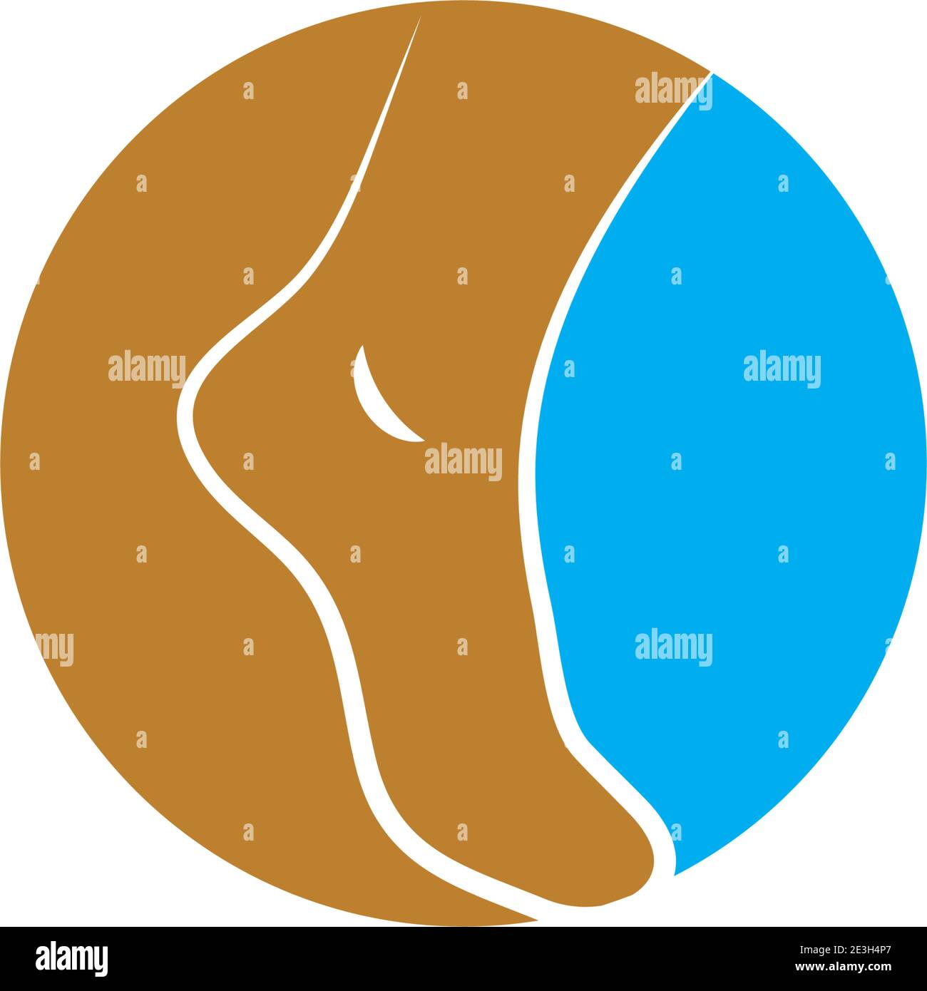 Tipo di simbolo del vettore del modello del logo del piede Illustrazione Vettoriale