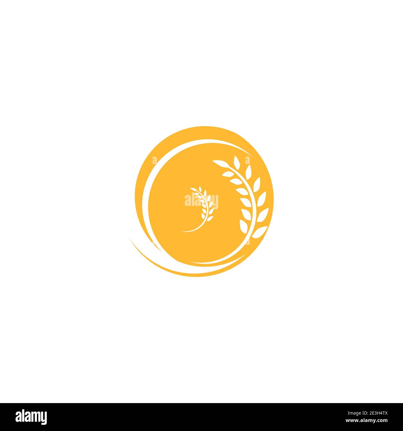 Tipo di simbolo vettoriale del modello del logo del grano Illustrazione Vettoriale