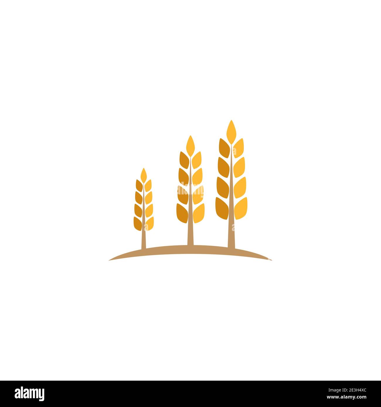 Tipo di simbolo vettoriale del modello del logo del grano Illustrazione Vettoriale